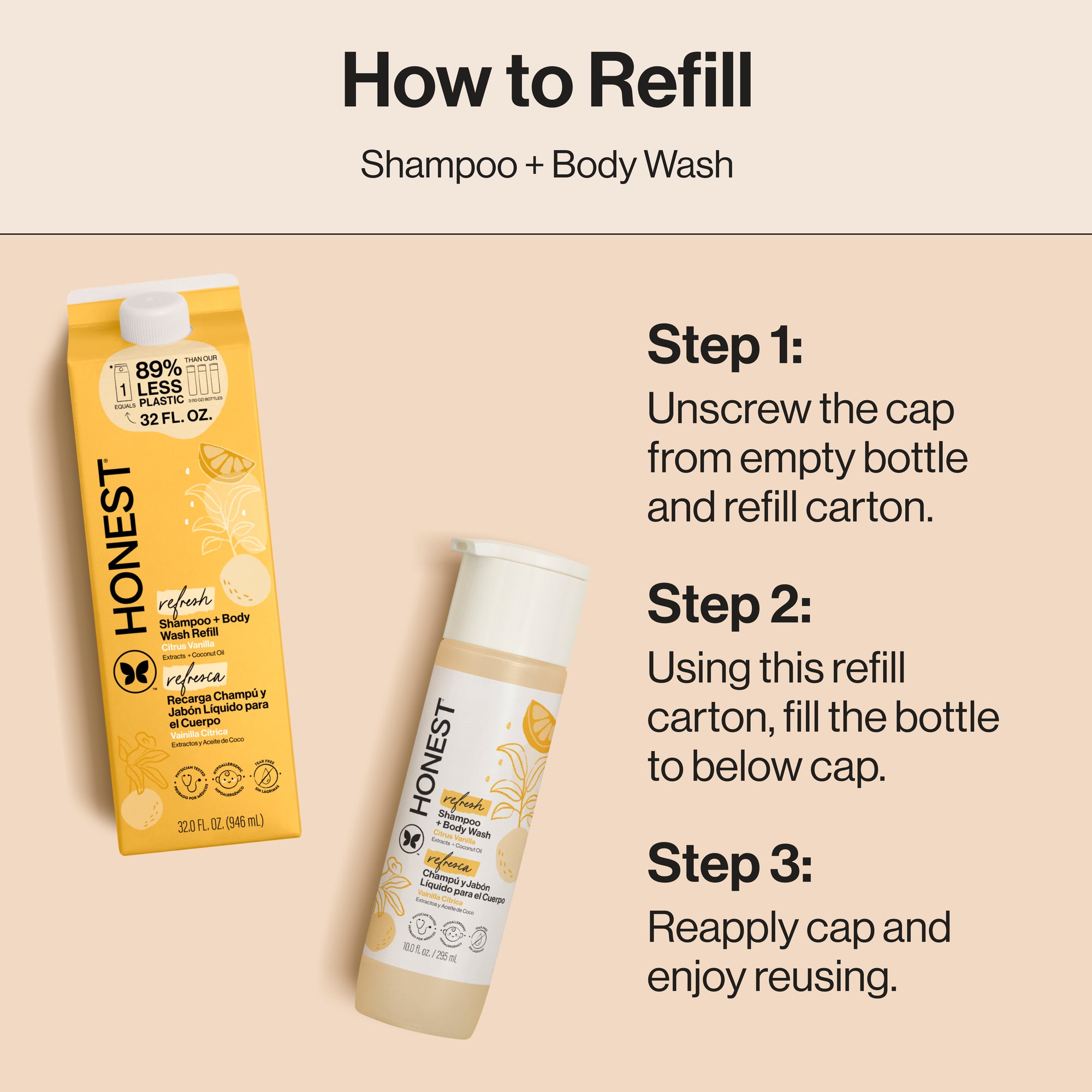 Shampoo Body Wash, Carton Refill, Citrus Vanilla - Image 5
