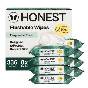 Flushable Wipes, 336 Count, Tropical Leaves