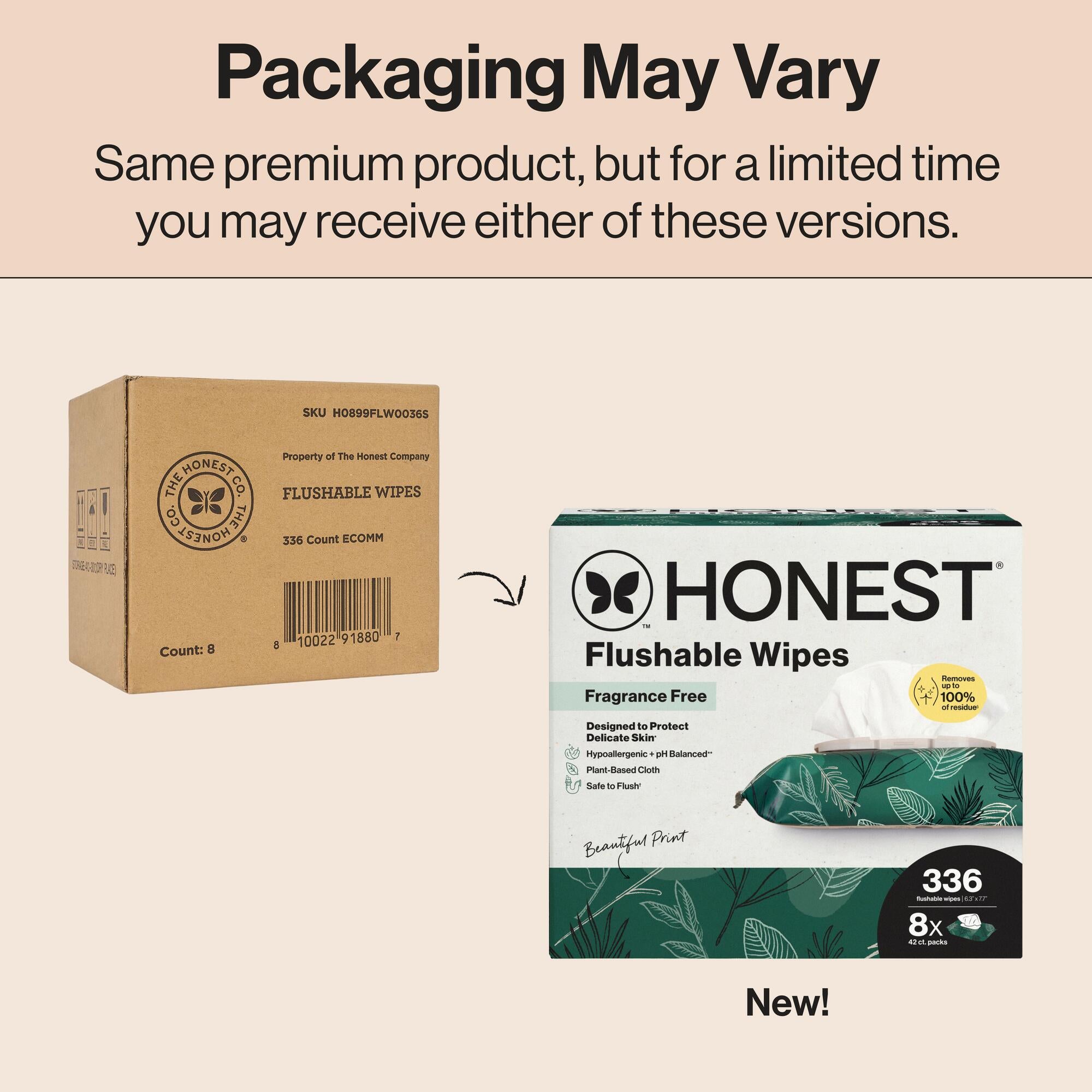Flushable Wipes, 336 Count, Tropical Leaves - Image 9