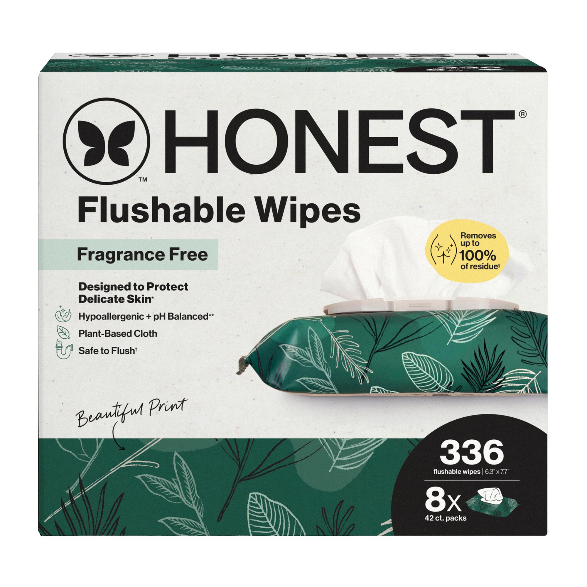 Flushable Wipes, 336 Count, Tropical Leaves - Image 10