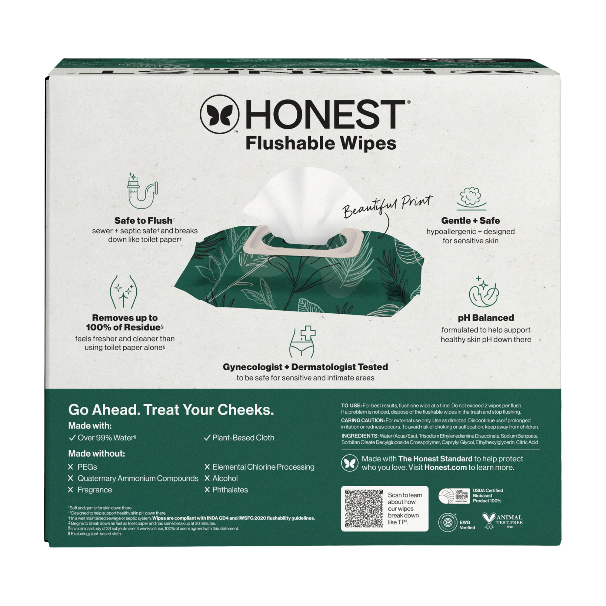 Flushable Wipes, 336 Count, Tropical Leaves - Image 11